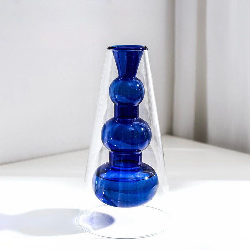 Double Walled Glass Vase