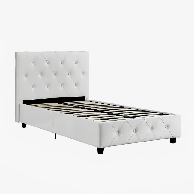 Dakota Leather Upholstered Bed