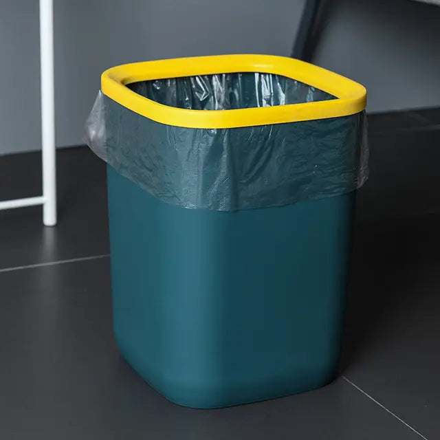 plastic round trash can