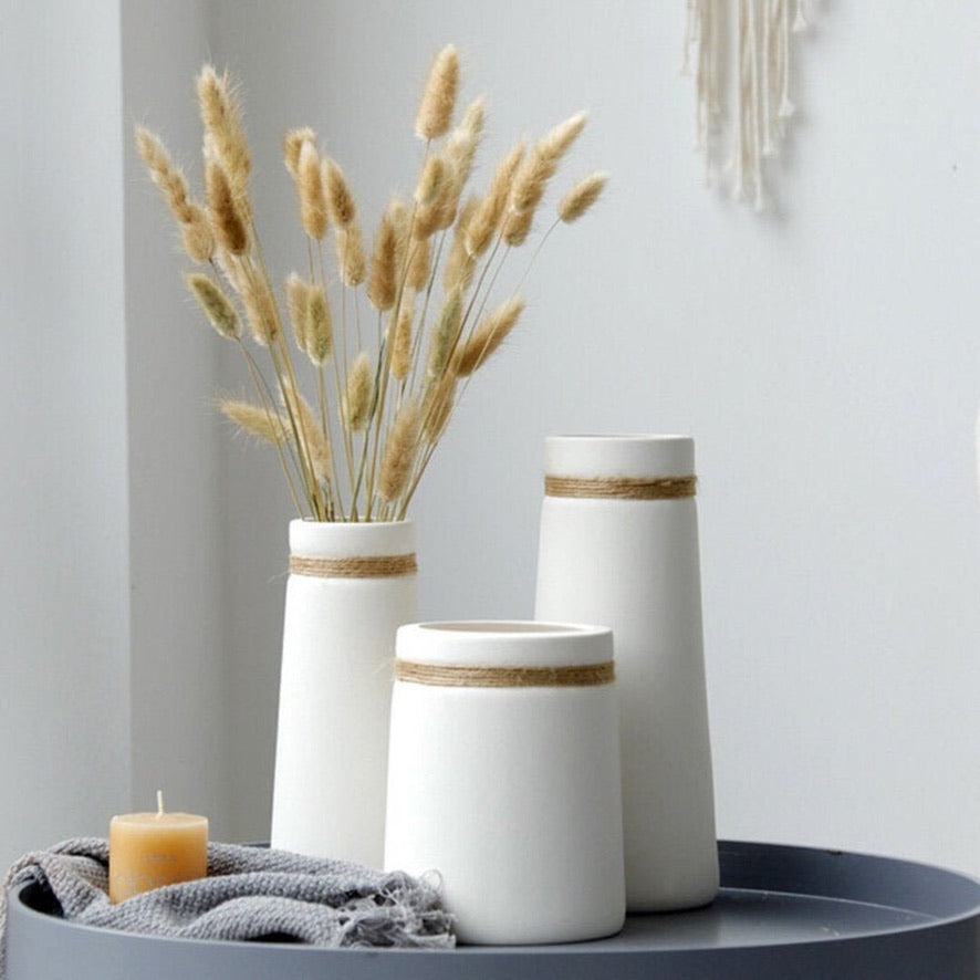 Coastal Rope Ceramic Vase