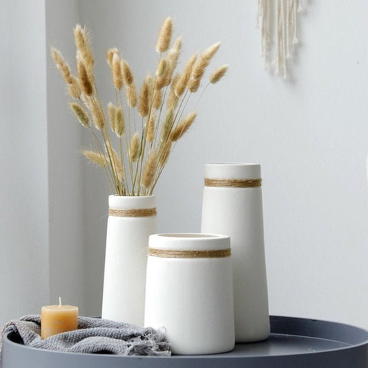 Coastal Rope Ceramic Vase