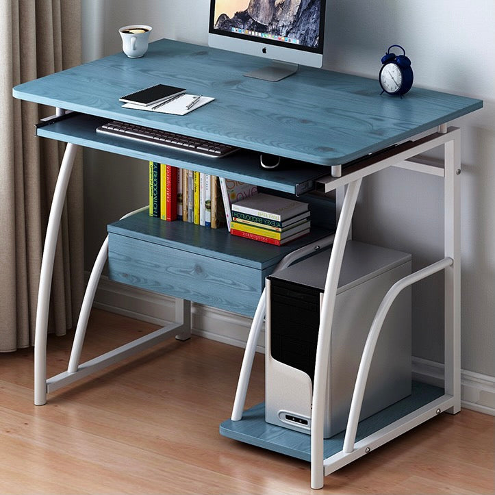 small metal desk with drawers