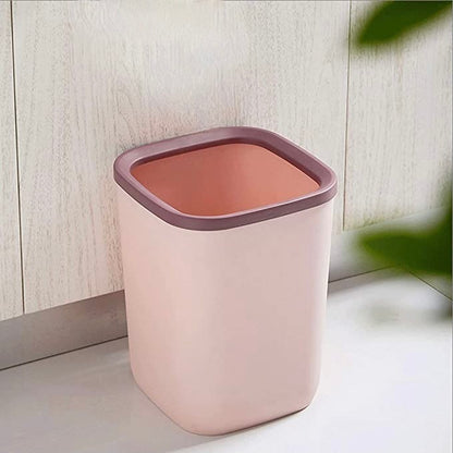 large plastic trash can