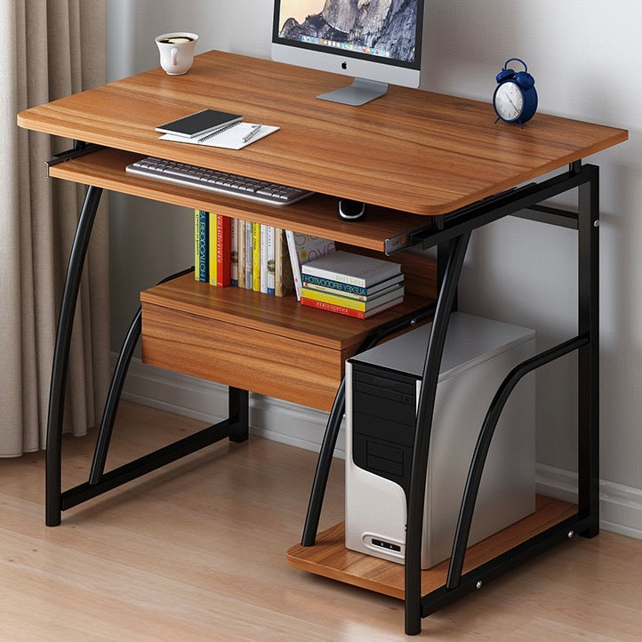 wooden desk with drawers