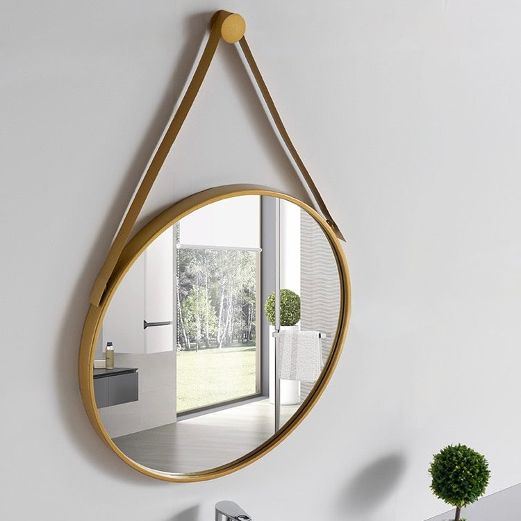 round mirror bathroom