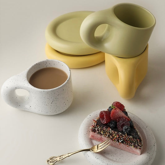 Chunky Accent Mug & Saucer