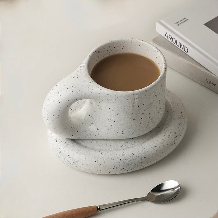 Chunky Accent Mug & Saucer