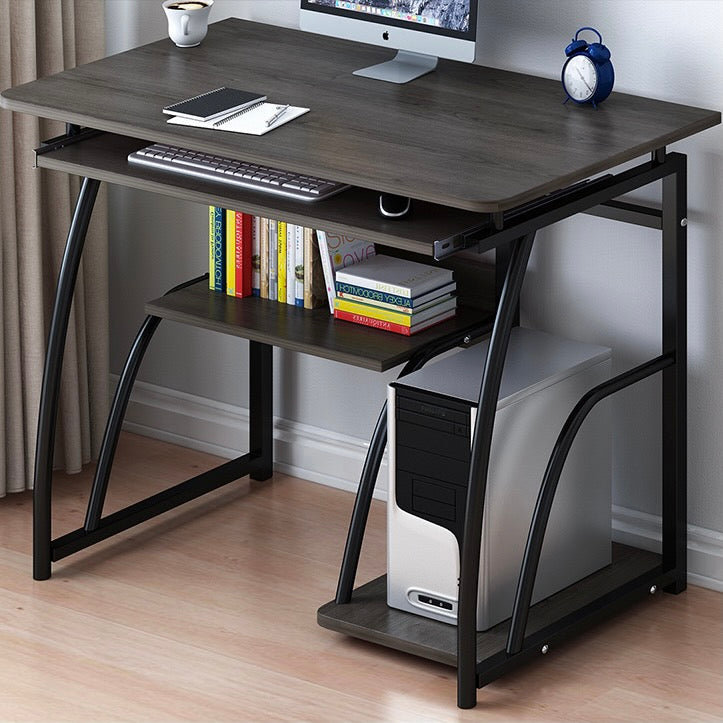 office desk with drawers and shelves