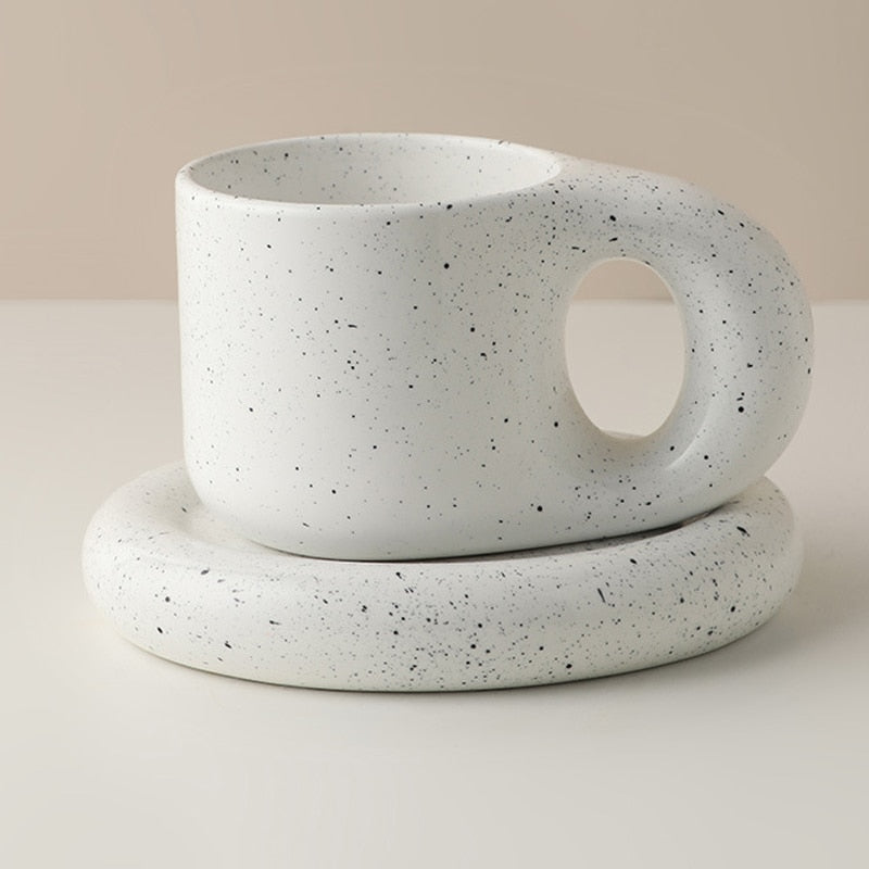 Chunky Accent Mug & Saucer