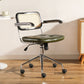 green leather desk chair