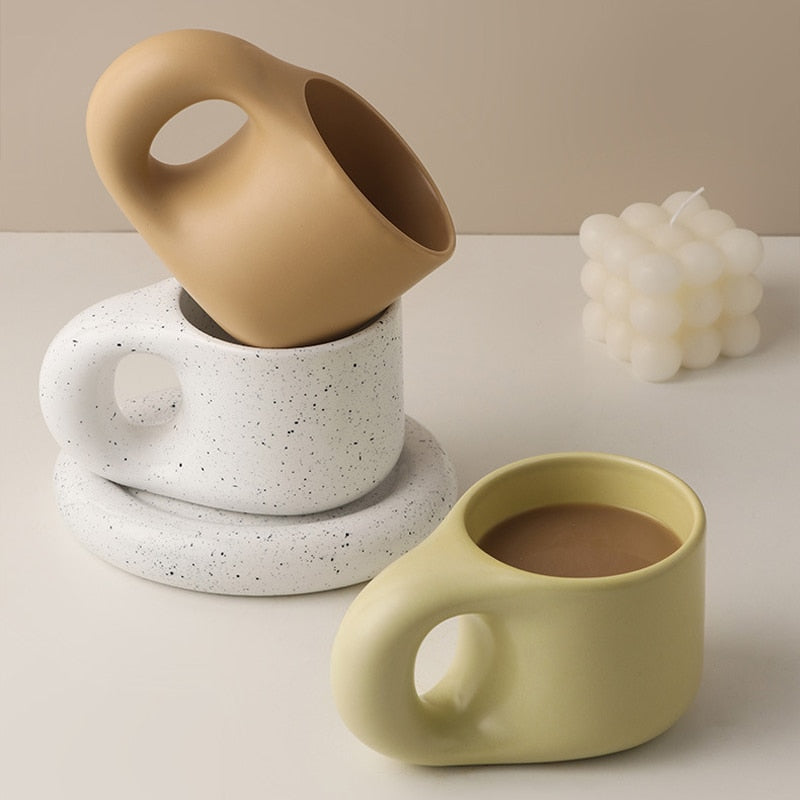 Chunky Accent Mug & Saucer