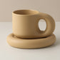 Chunky Accent Mug & Saucer