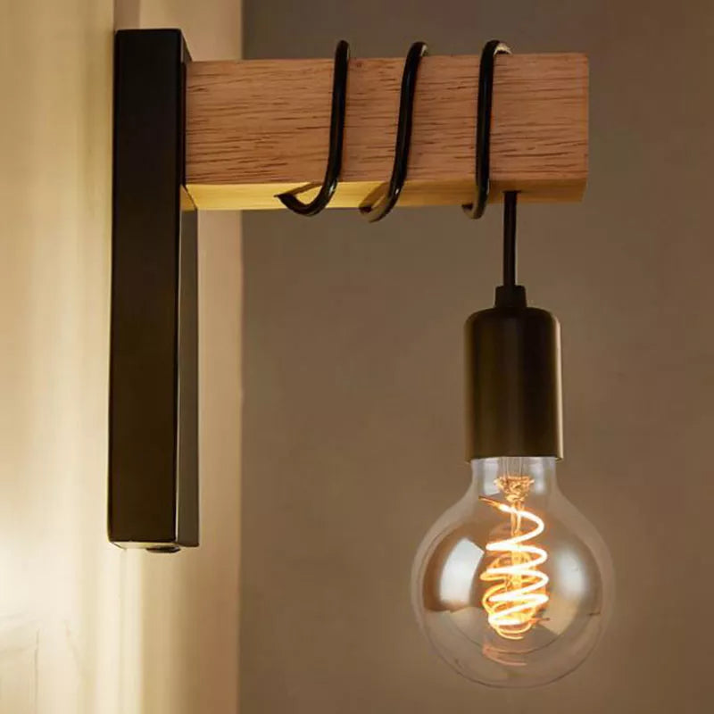 Minimalist Wood Wall Sconce