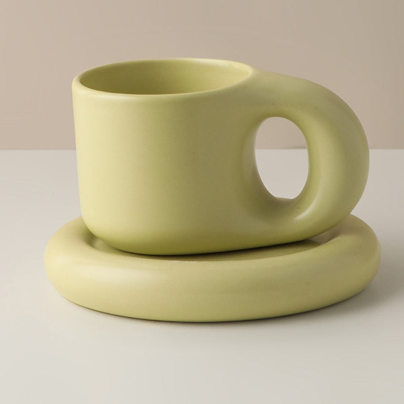 Chunky Accent Mug & Saucer