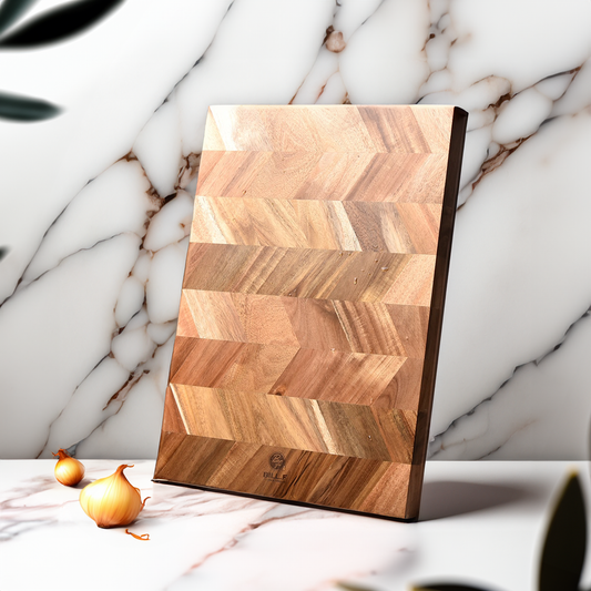 Acacia Herringbone Chopping Block