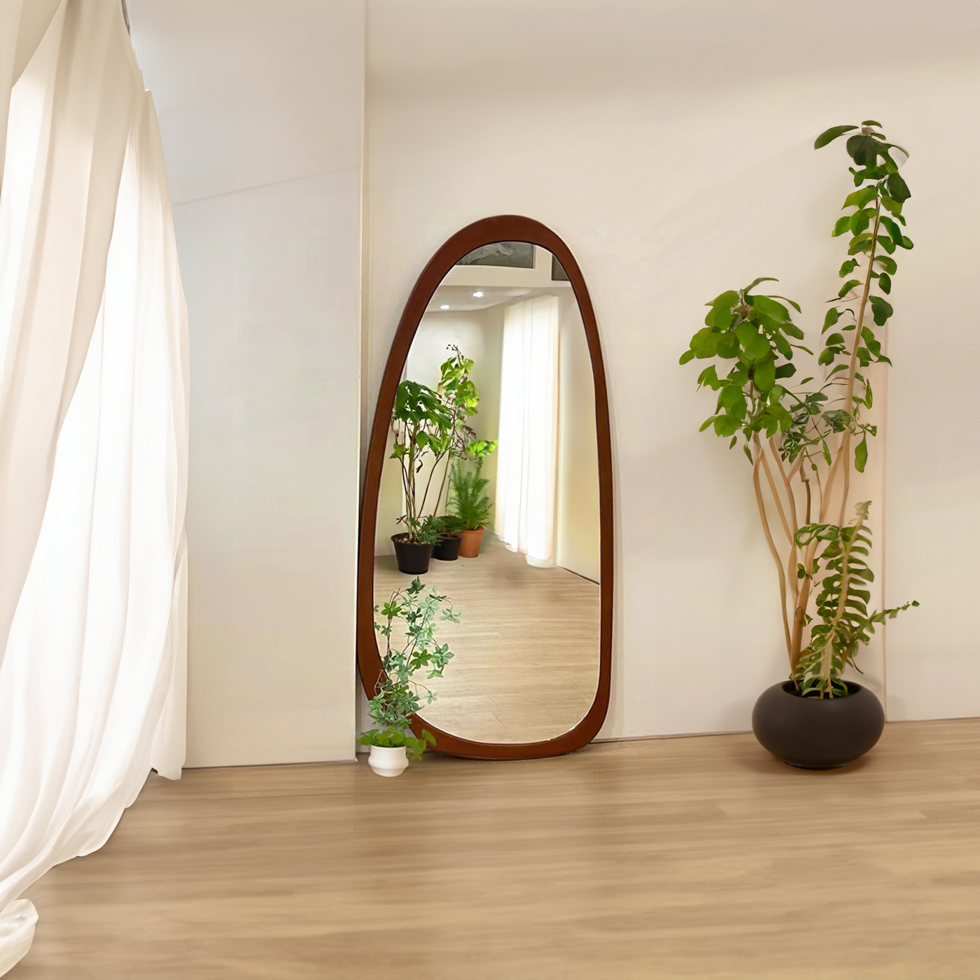 Asymmetric Modern Framed Mirror