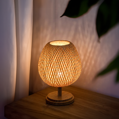 Woven Bamboo Table Lamp