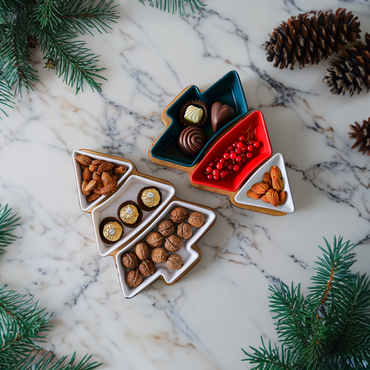 Bamboo & Porcelain Christmas Platter