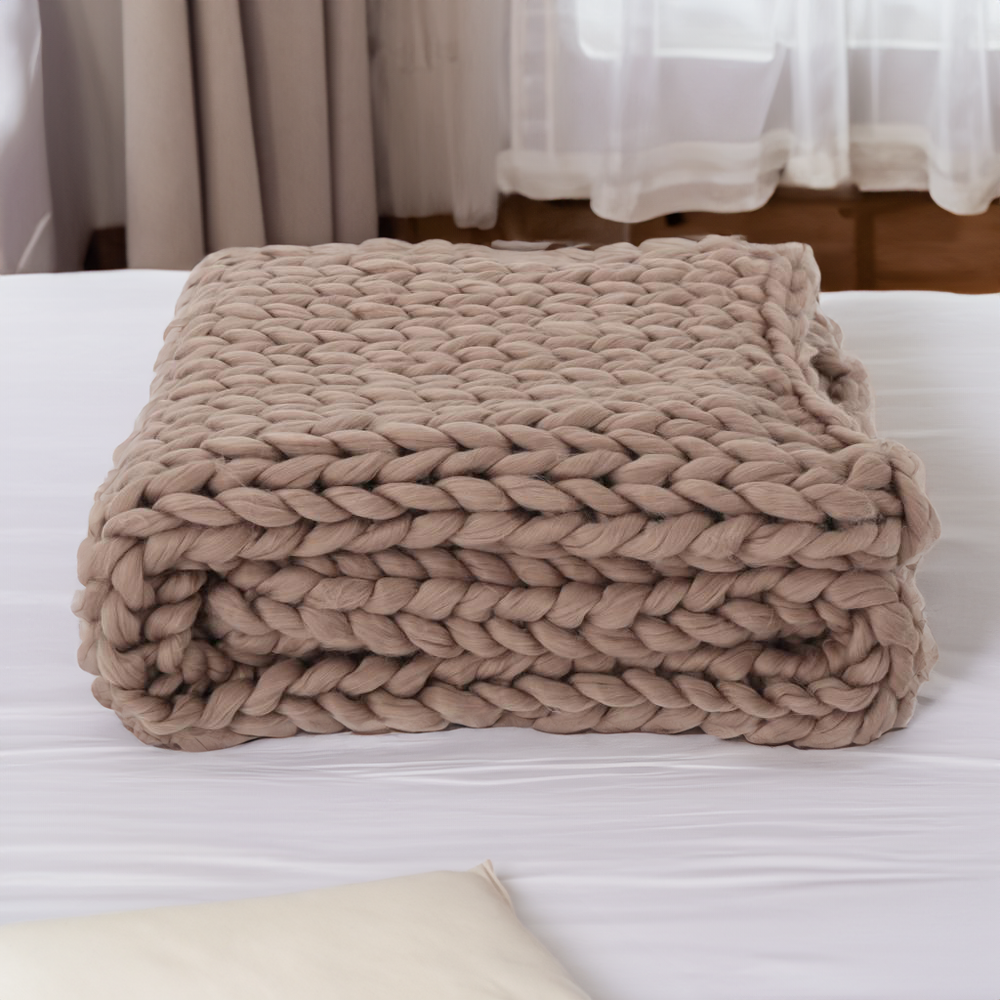 Chunky Knit Throw Blanket