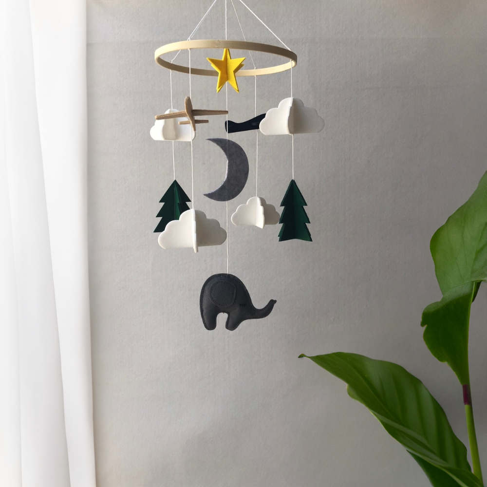 Felt & Wood Crib Mobile