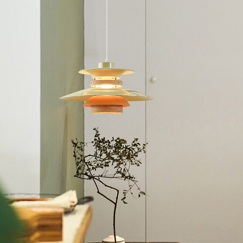 Steel & Wood Pendant Light