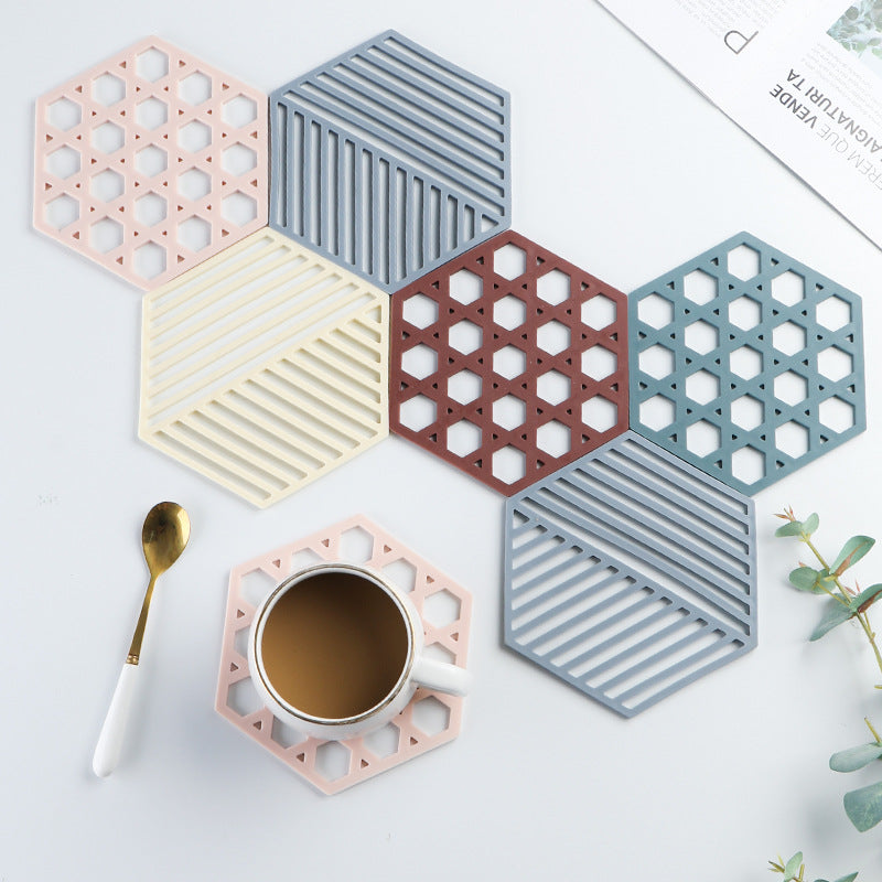 Hexagonal Silicone Coasters