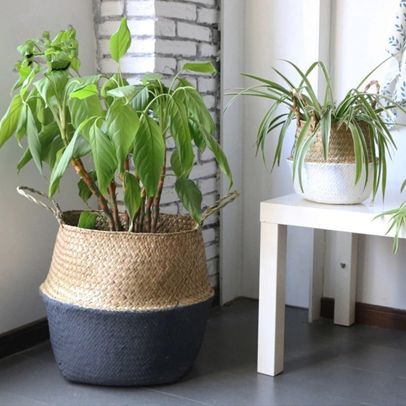 Colour Block Woven Basket