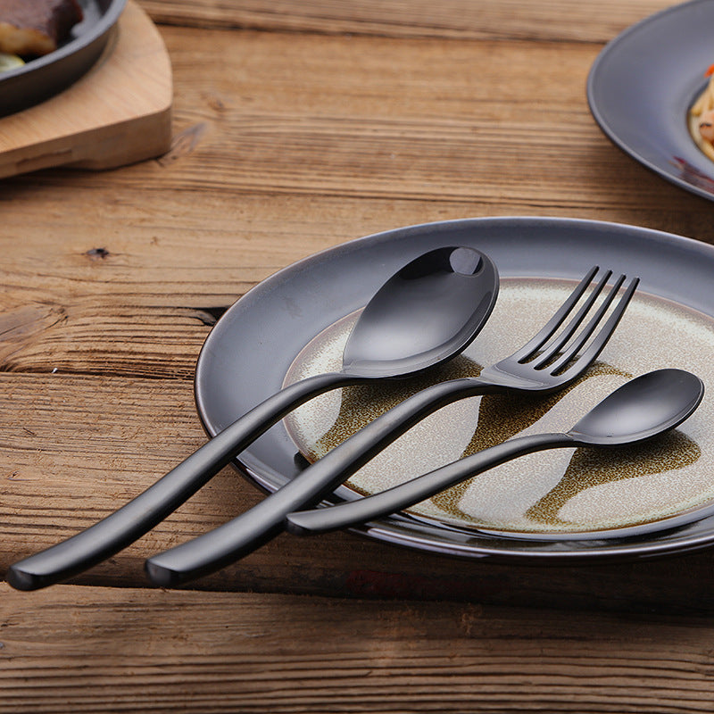 Matte Black Individual Cutlery