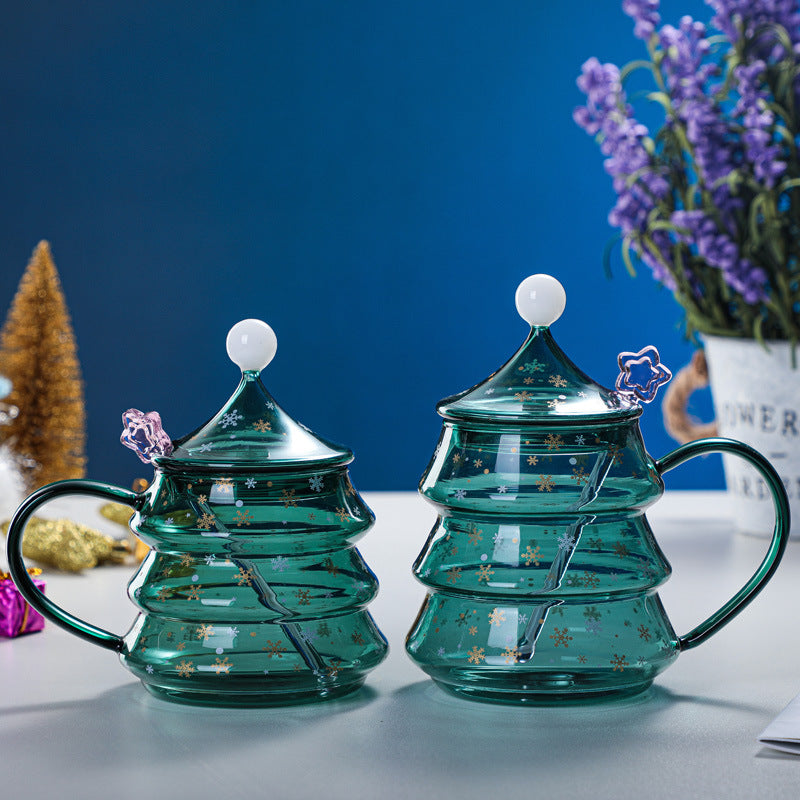 Lidded Christmas Tree Mug