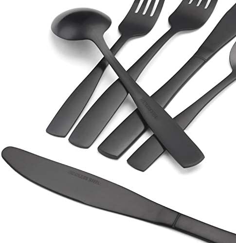 Matte Black Individual Cutlery