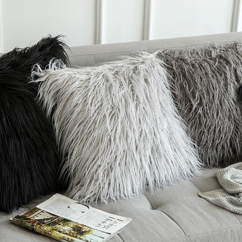 Faux Fur Throw Cushion