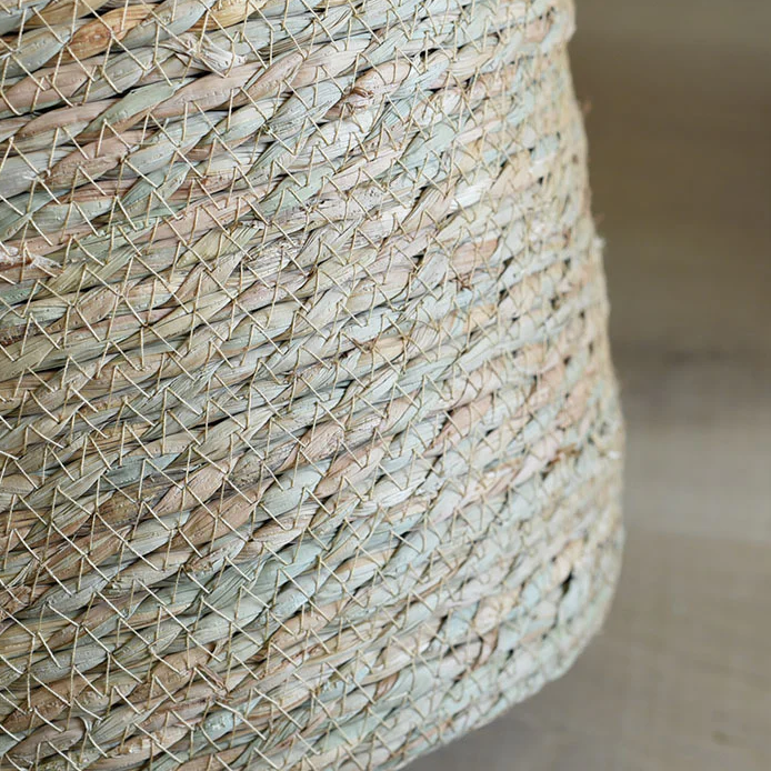 Sage Woven Round Basket