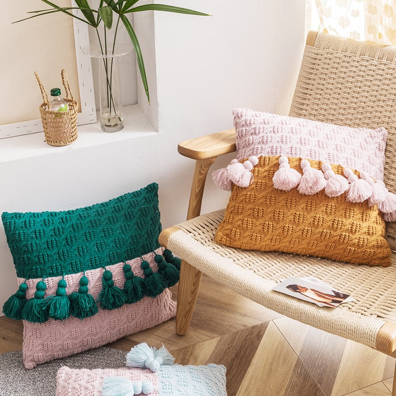 Bohemian Tassel Throw Cushion