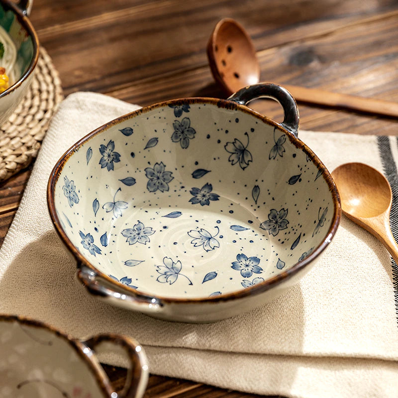 Organic Painted Ceramic Bowls