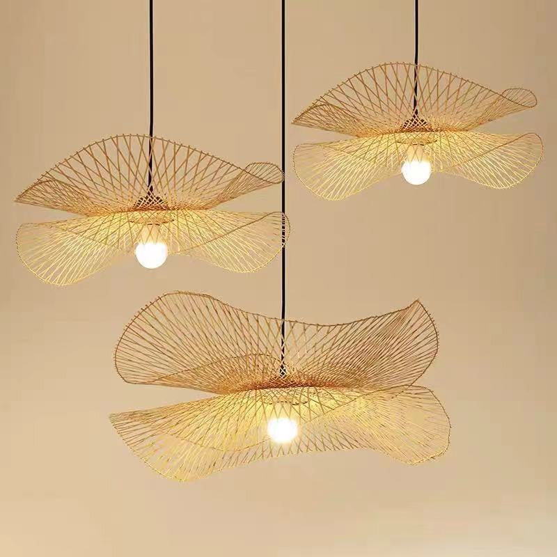 Organic Flowing Wicker Chandelier