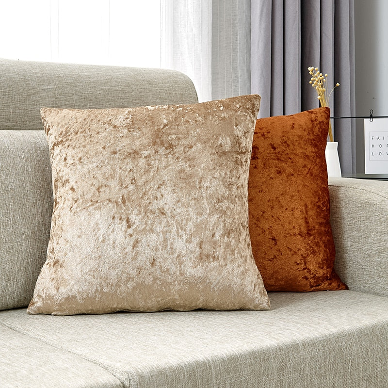 Crushed Velvet Throw Cushion