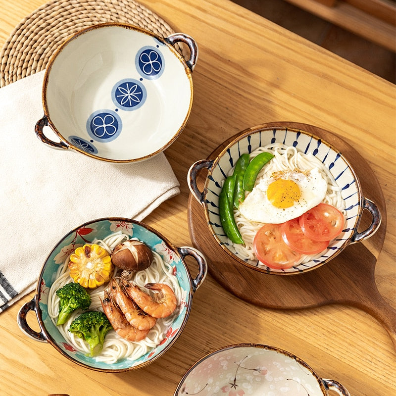 Organic Painted Ceramic Bowls