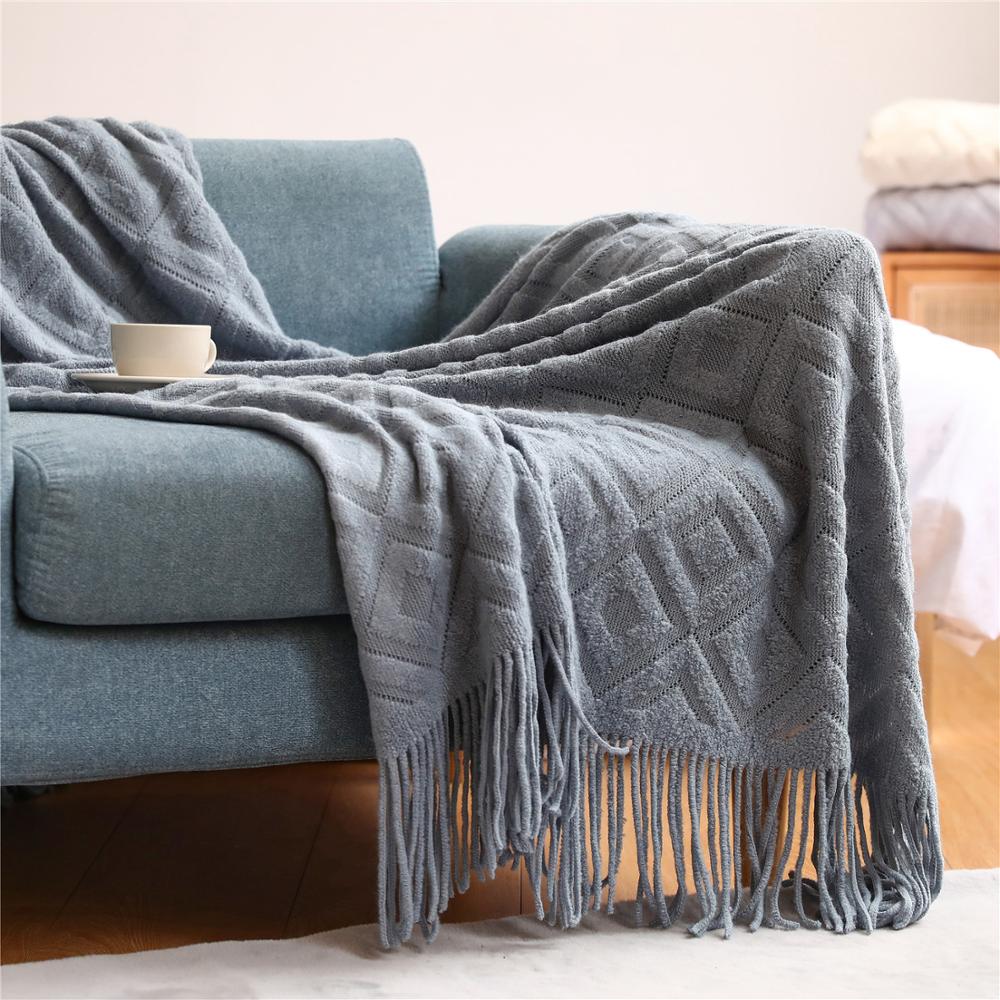 Textured Yarn Throw Blanket