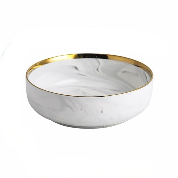 Gold Rimmed Marble Dinnerware