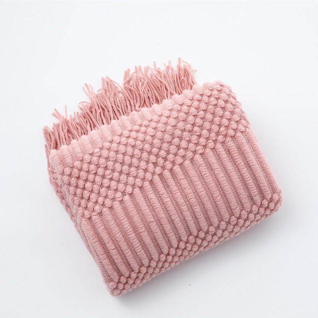 Ribbed Textured Throw Blanket