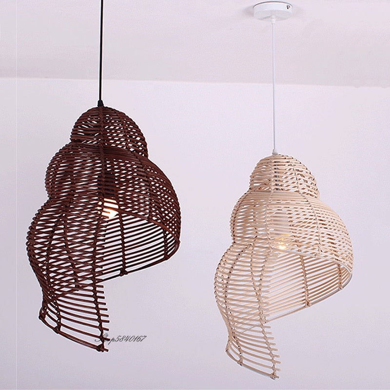 Seashell Woven Rattan Light