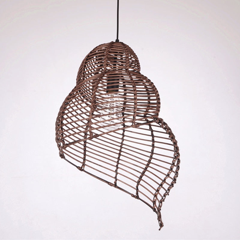 Seashell Woven Rattan Light