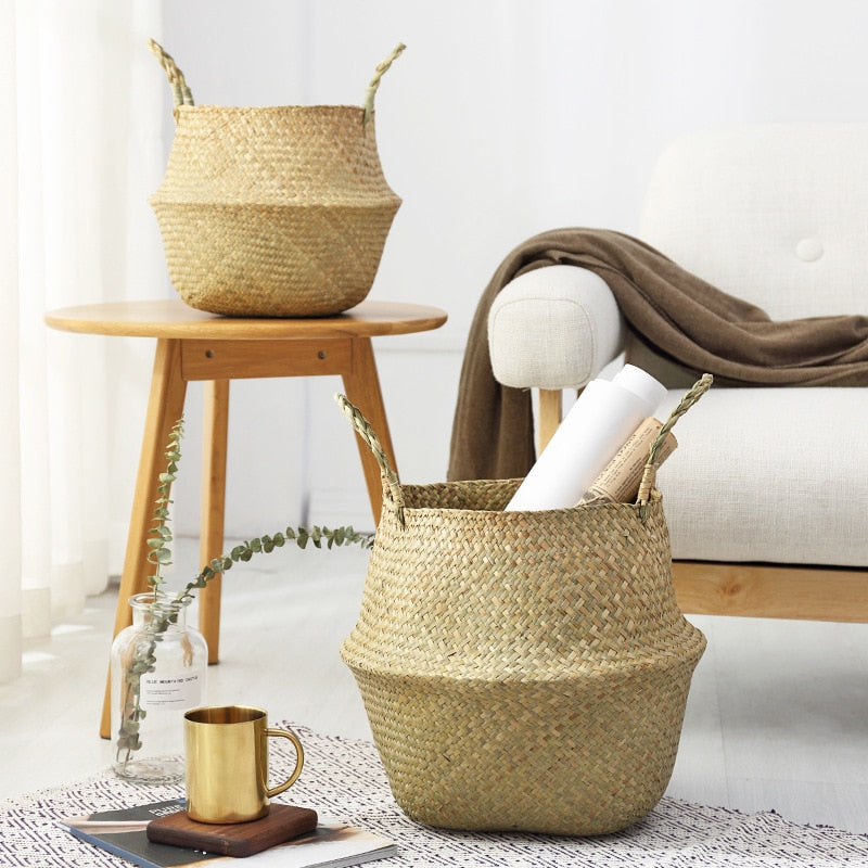 Woven Seagrass Storage Basket