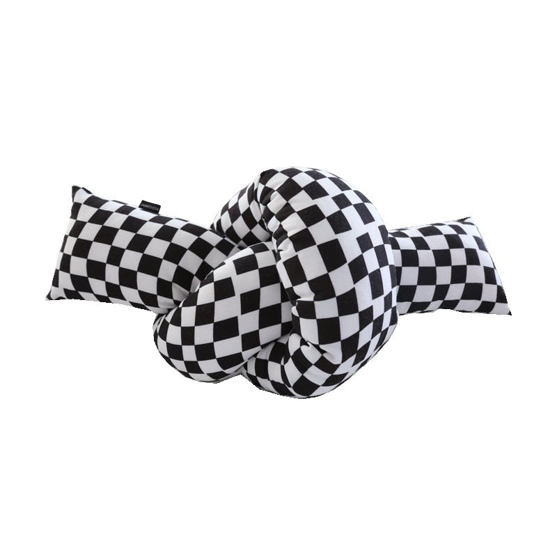 Checkerboard Knot Throw Cushion