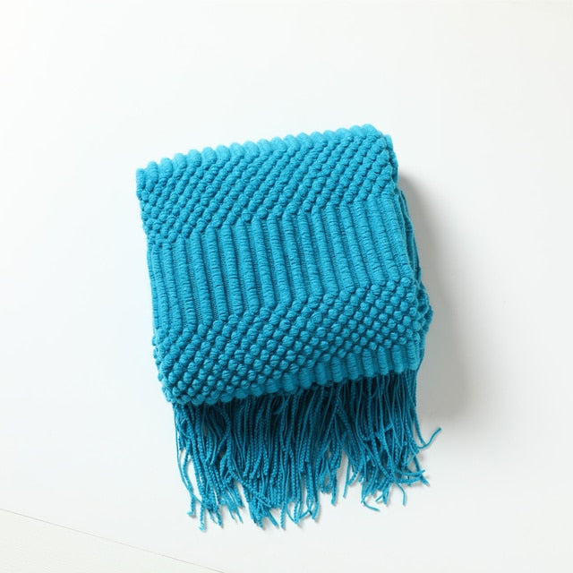 Ribbed Textured Throw Blanket