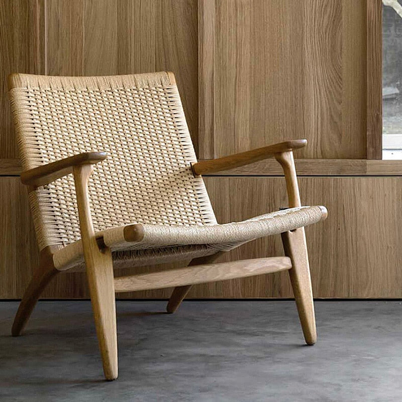 Walnut Rope Lounge Chair