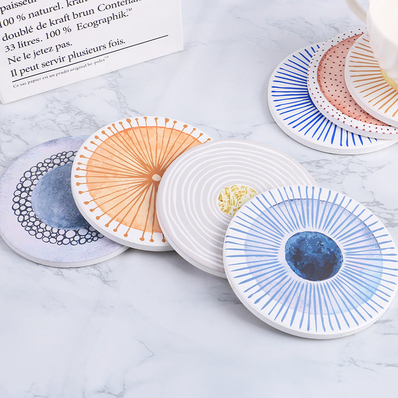 Mediterranean Painted Ceramic Coaster