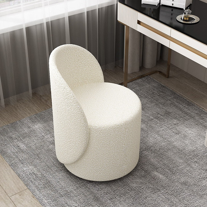 Boucle Crescent Swivel Chair