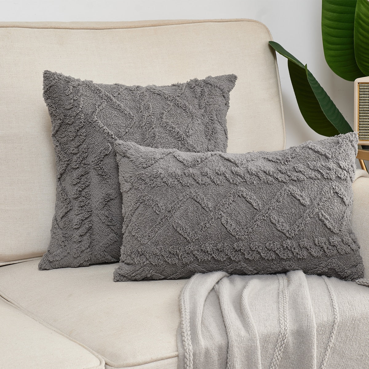 Cosy Sherpa Throw Cushion