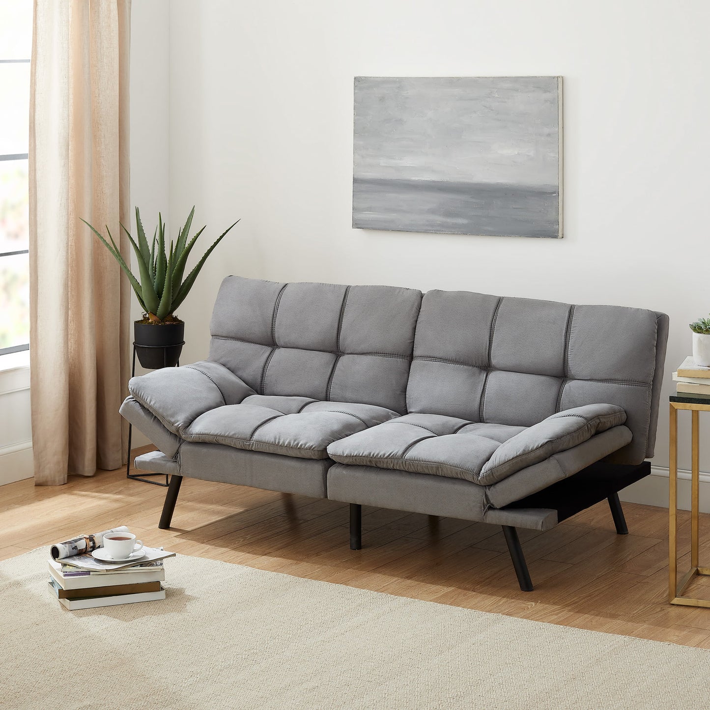 Cosy Faux Suede Futon